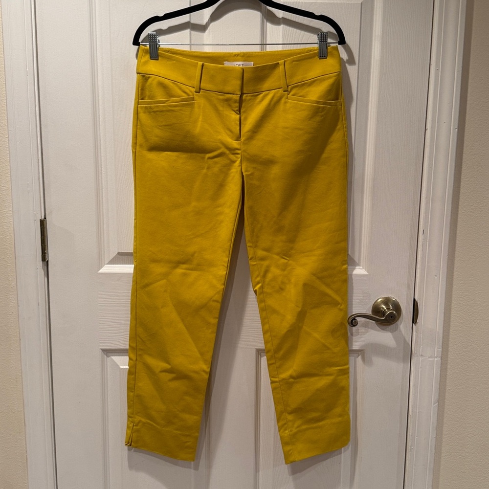 LOFT The Riviera Pant Cropped Yellow Pants in Style MARISA